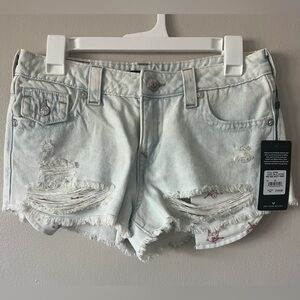 True Religion Frayed Buddha pocket booty shorts! New new with tags 🏷️